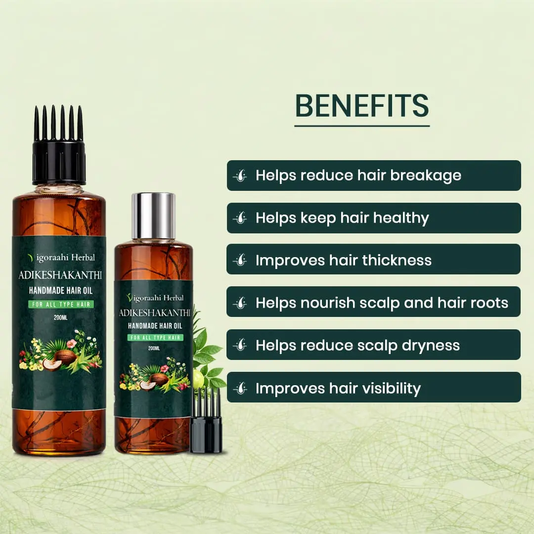 Vigoraahi Herbal Adikeshakanthi Herbal Hair Oil Product Slider 3